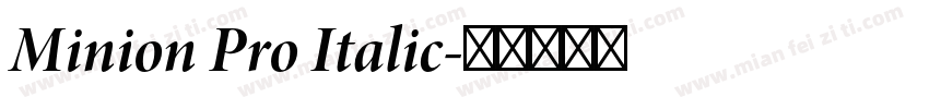 Minion Pro Italic字体转换